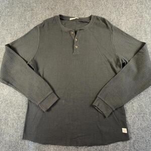 Marine Layer Men's Long Sleeve Waffle Knit Henley Shirt Medium #1680